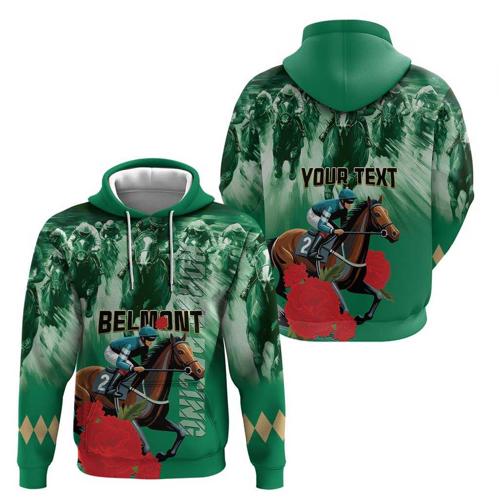 Personalized Belmont Horse Racing Hoodie Run for the Carnations LT01