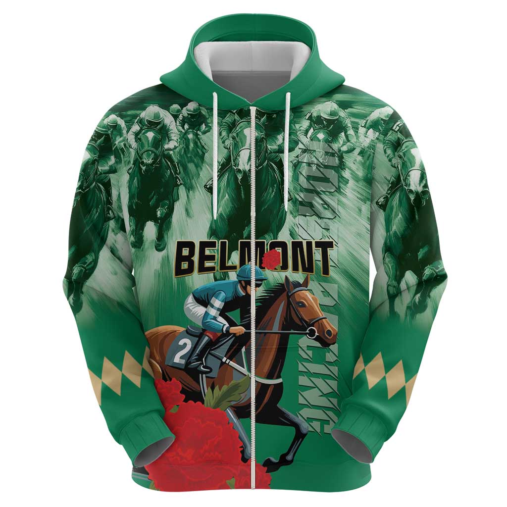 Personalized Belmont Horse Racing Hoodie Run for the Carnations LT01