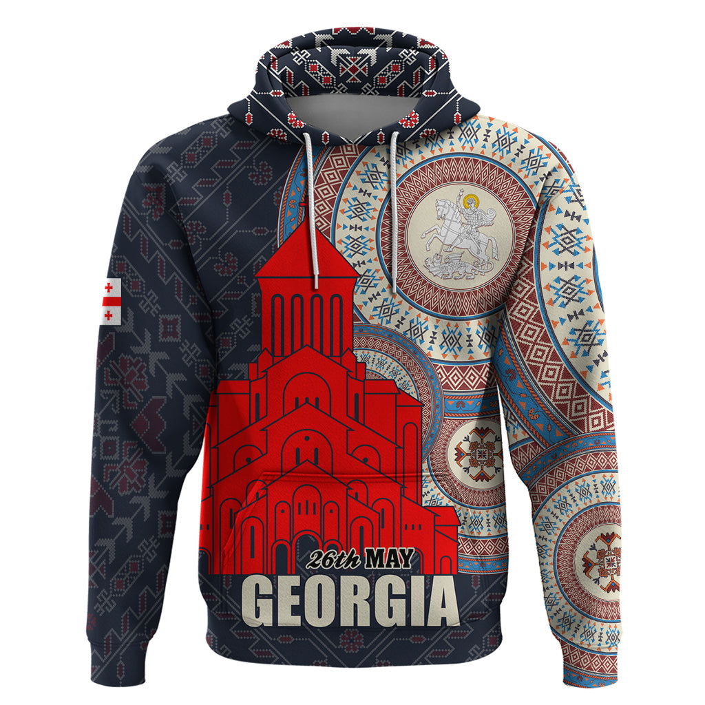 Georgia Independence Day Hoodie Holy Trinity Cathedral of Tbilisi LT01