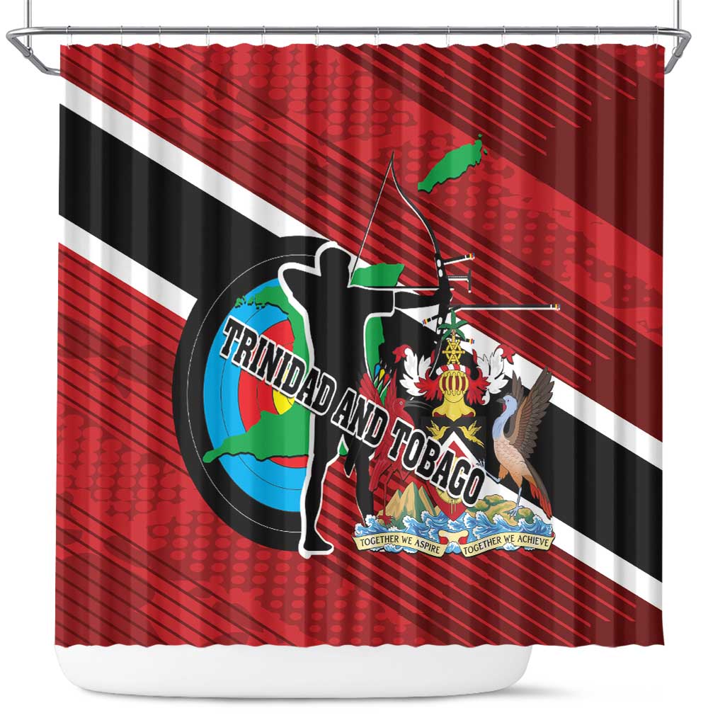 Trinidad and Tobago Archery Shower Curtain Archery On The Move LT01