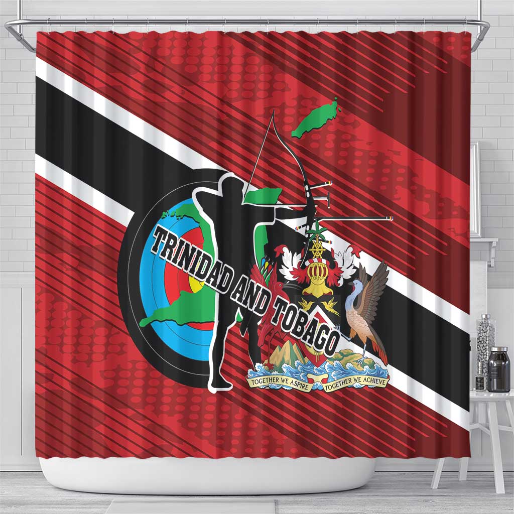 Trinidad and Tobago Archery Shower Curtain Archery On The Move LT01