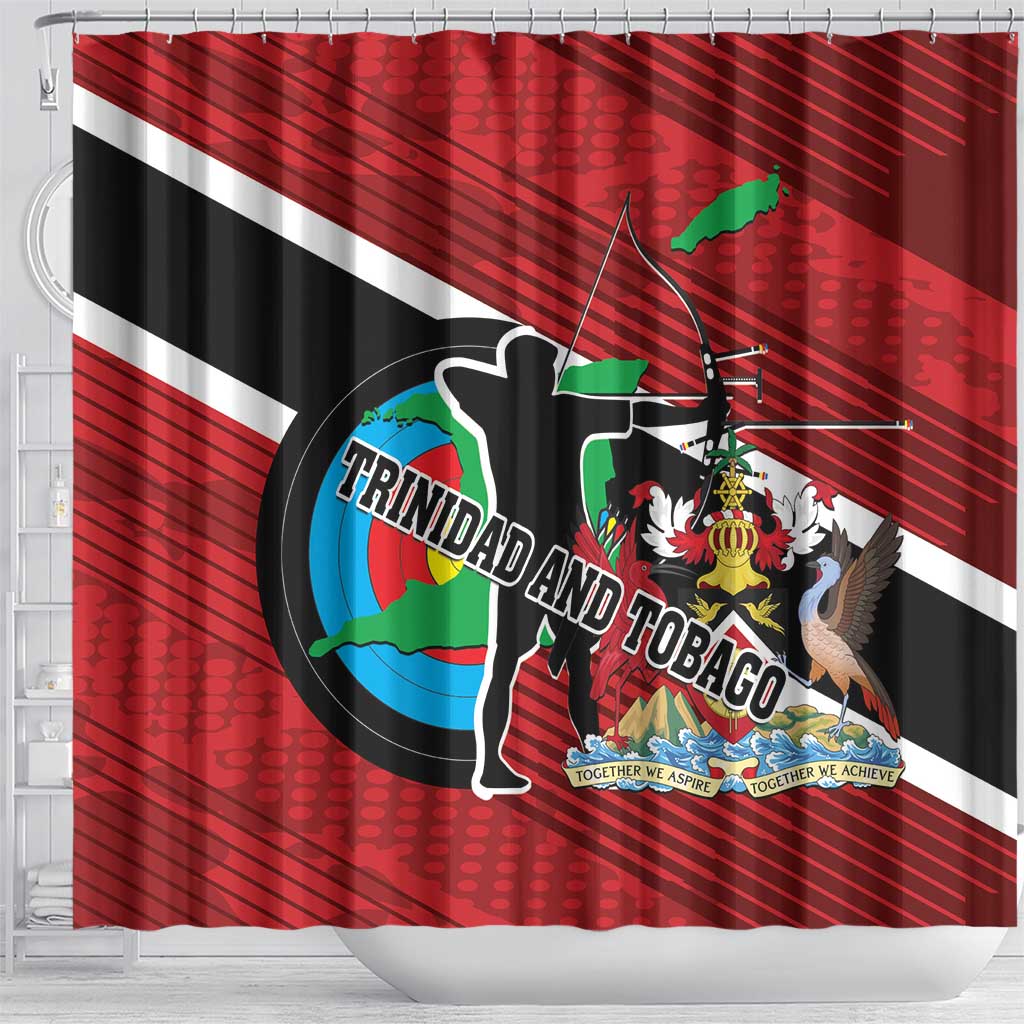 Trinidad and Tobago Archery Shower Curtain Archery On The Move LT01