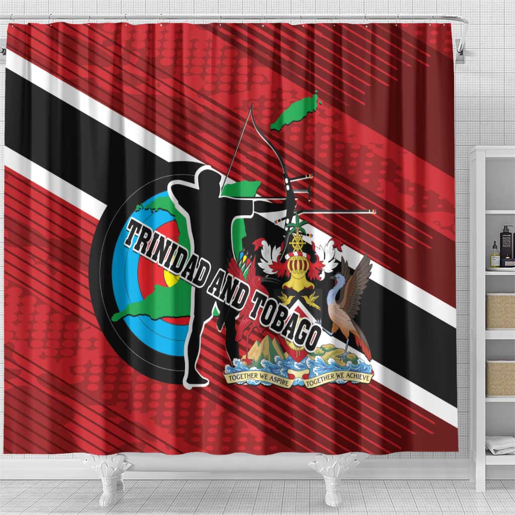 Trinidad and Tobago Archery Shower Curtain Archery On The Move LT01