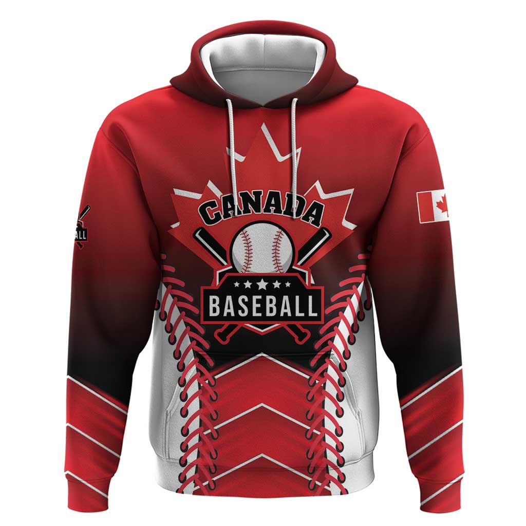 Custom Canada Baseball Hoodie Go Champion The Maple Leaf LT01