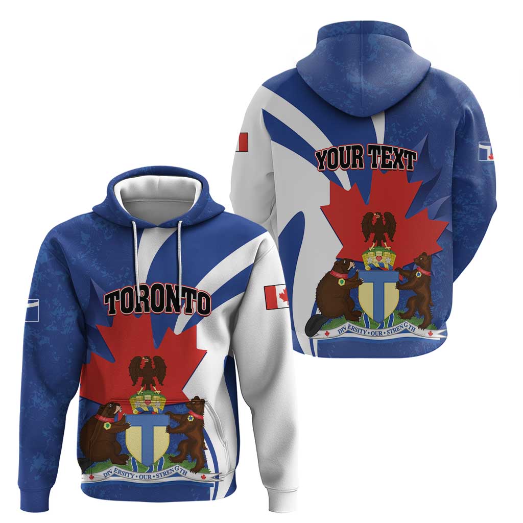 Personalised Canada Toronto Hoodie Maple Leaf Diversity Our Strength LT01