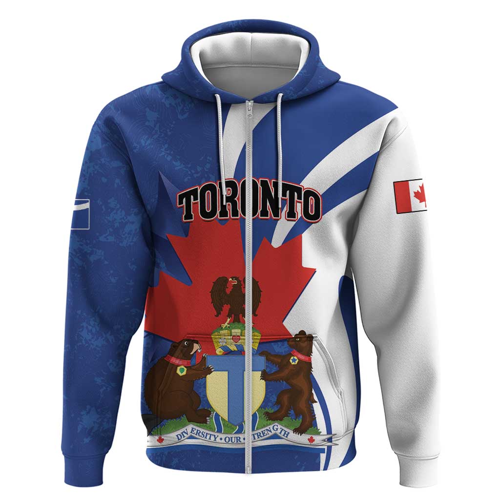 Personalised Canada Toronto Hoodie Maple Leaf Diversity Our Strength LT01