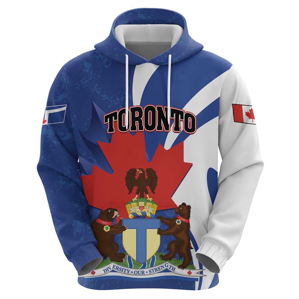 Personalised Canada Toronto Hoodie Maple Leaf Diversity Our Strength LT01