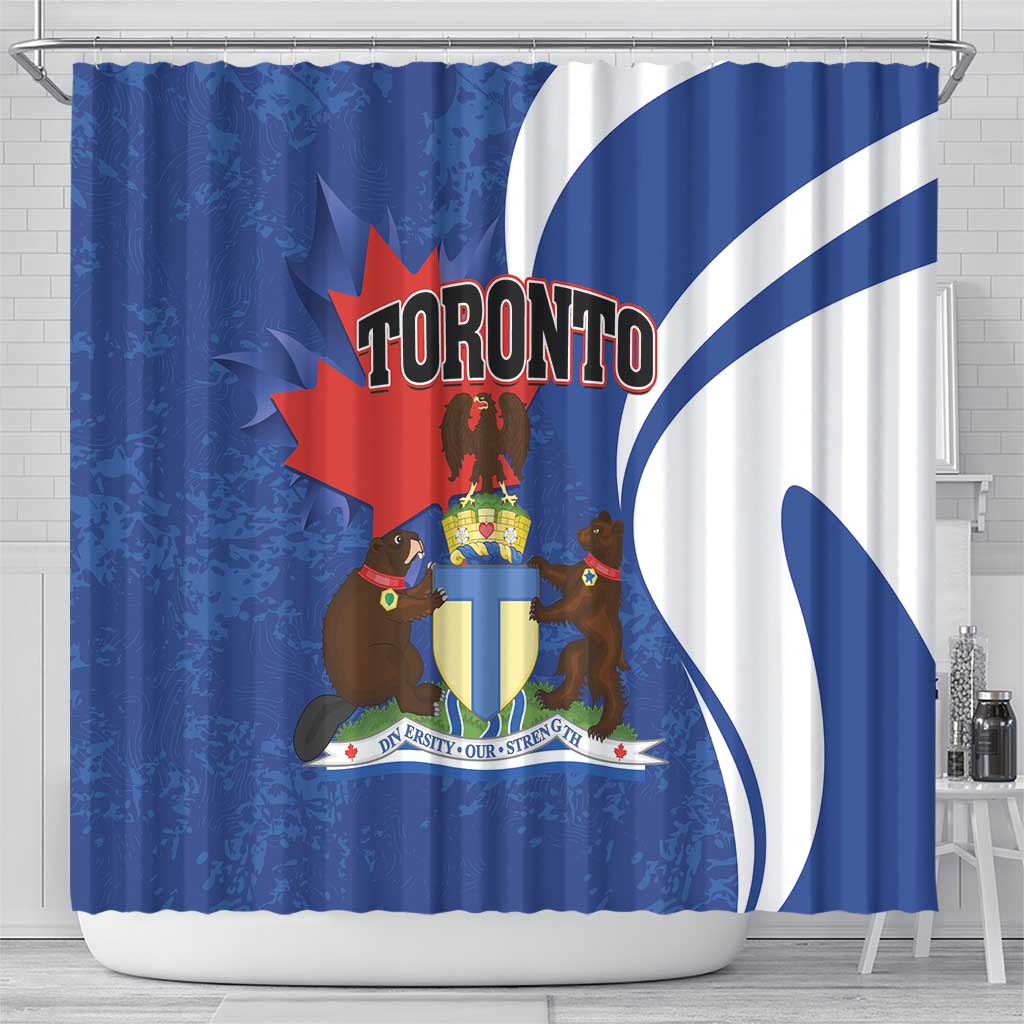 Canada Toronto Shower Curtain Maple Leaf Diversity Our Strength LT01