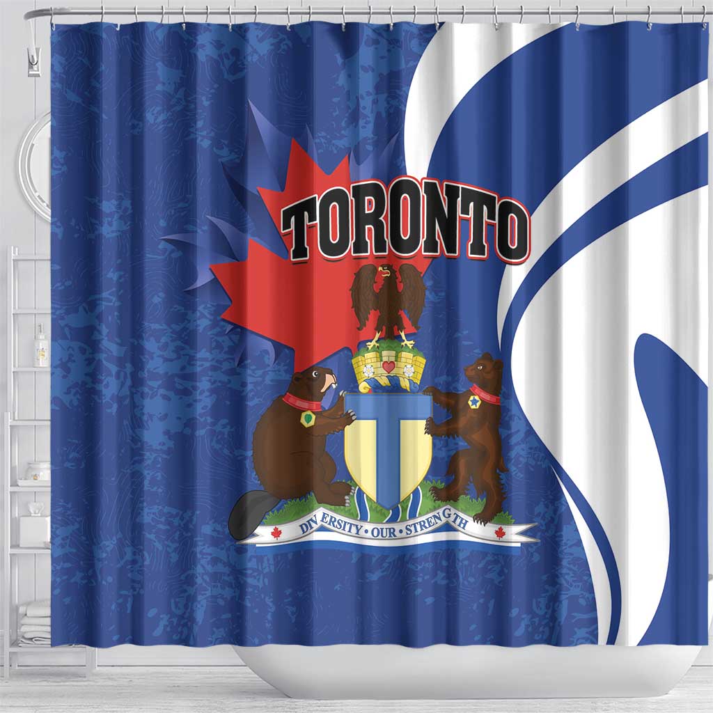 Canada Toronto Shower Curtain Maple Leaf Diversity Our Strength LT01