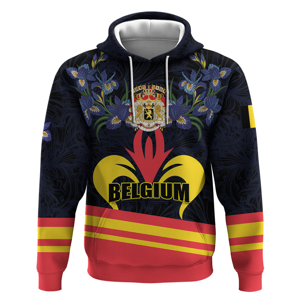 Personalized Belgium Iris Day Hoodie Royaume de Belgique Coat Of Arms LT01