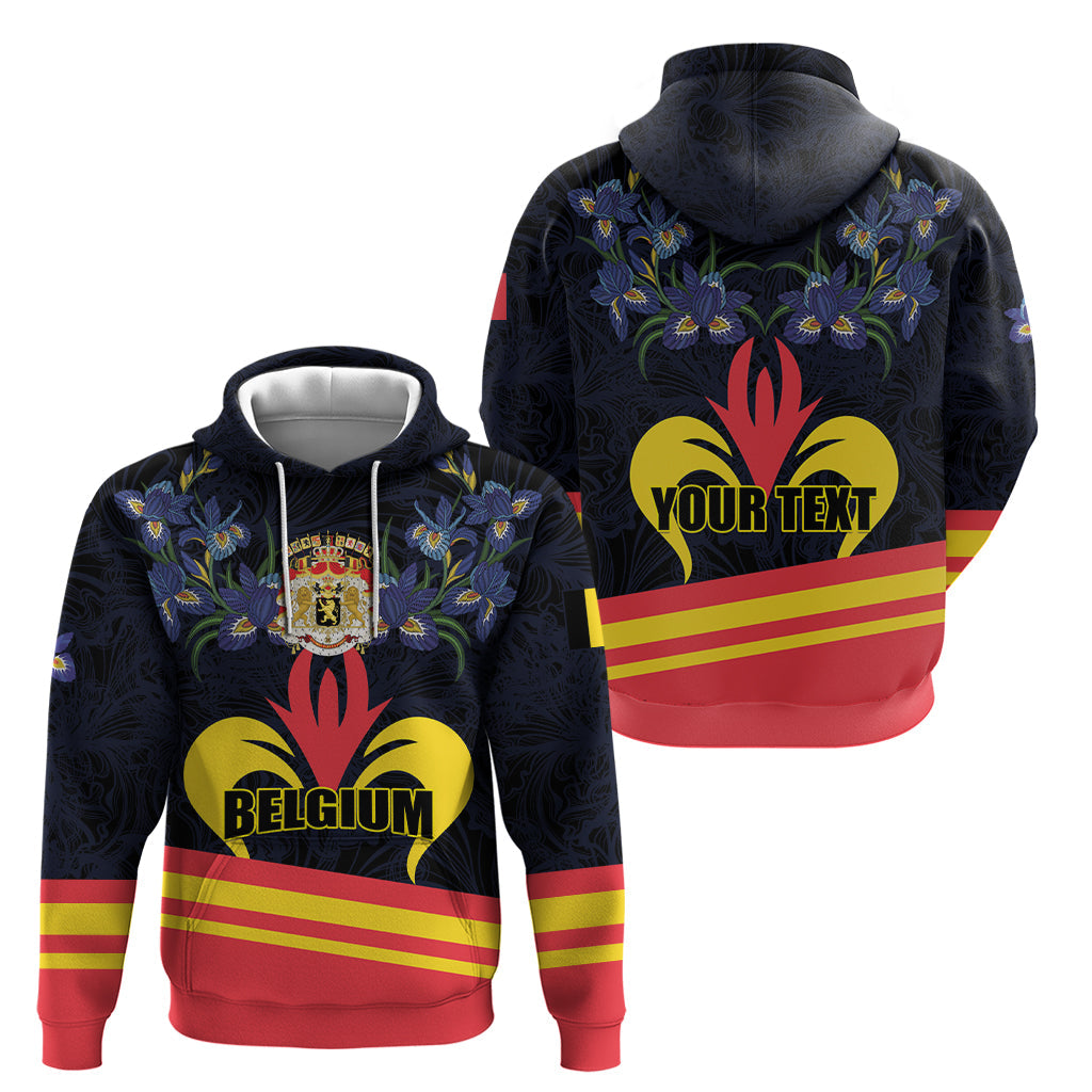 Personalized Belgium Iris Day Hoodie Royaume de Belgique Coat Of Arms LT01