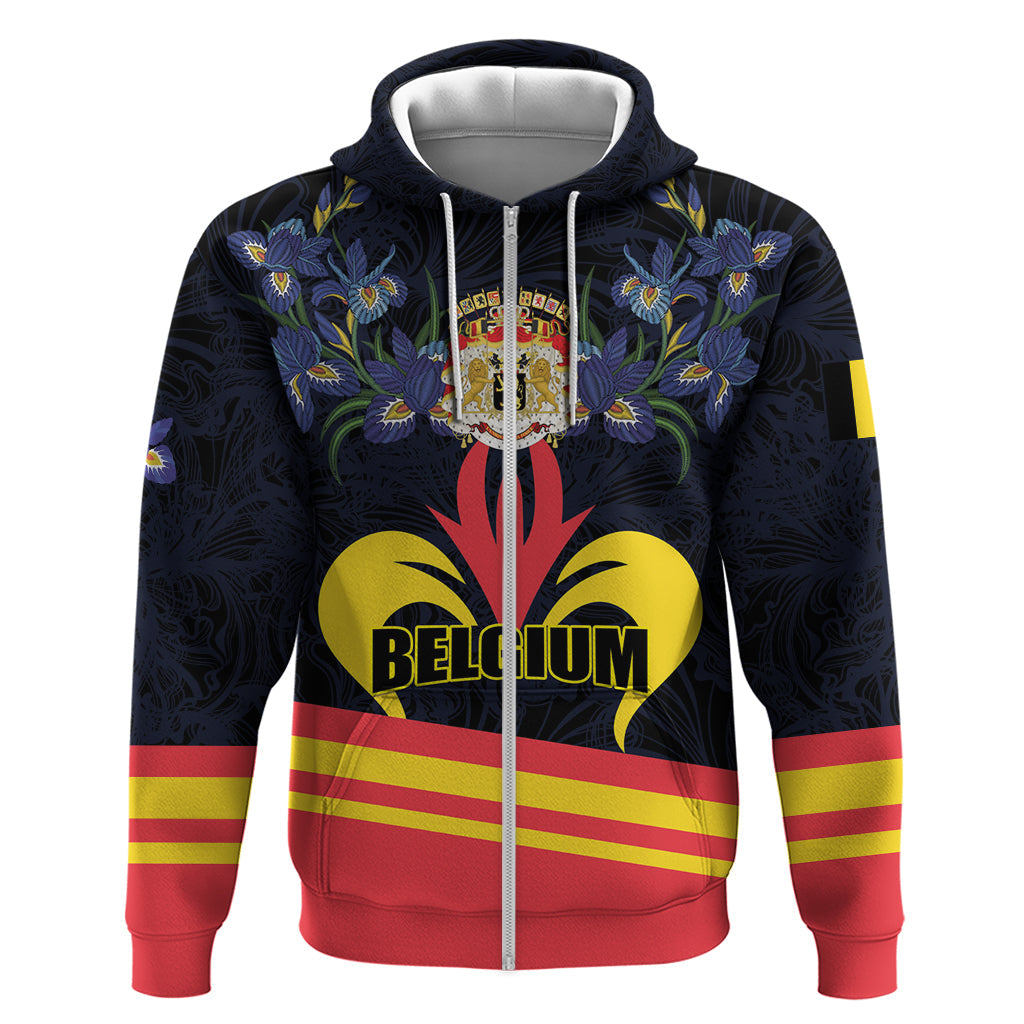 Personalized Belgium Iris Day Hoodie Royaume de Belgique Coat Of Arms LT01