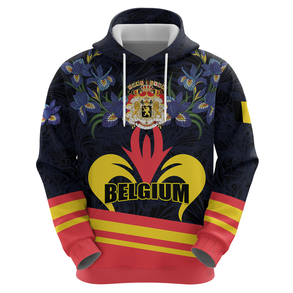 Personalized Belgium Iris Day Hoodie Royaume de Belgique Coat Of Arms LT01