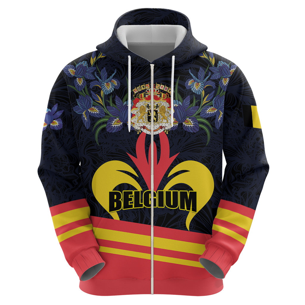 Personalized Belgium Iris Day Hoodie Royaume de Belgique Coat Of Arms LT01