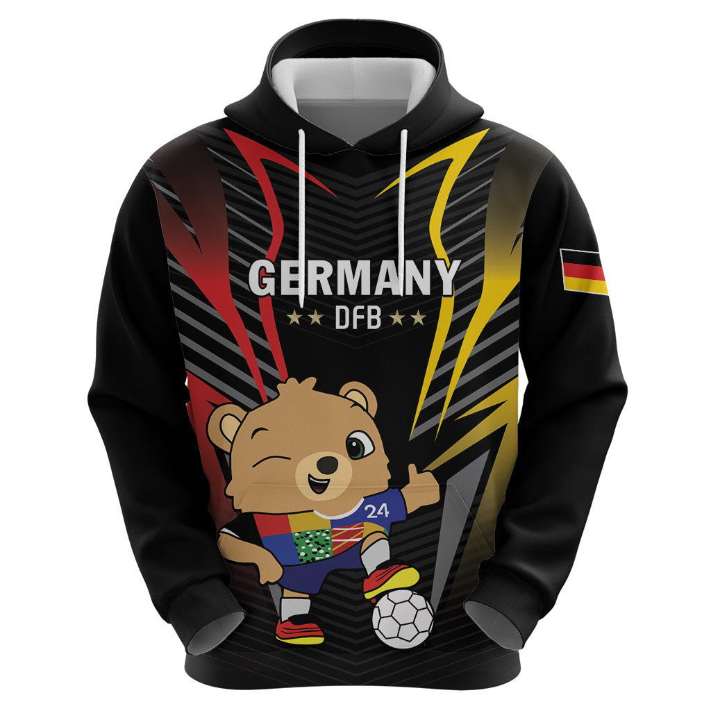 Personalized Germany 2024 Football Hoodie DFB Team Black Version LT01
