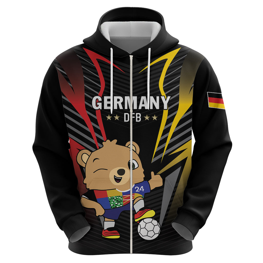 Personalized Germany 2024 Football Hoodie DFB Team Black Version LT01