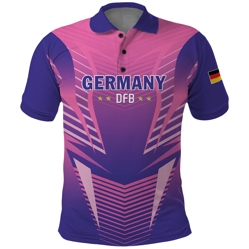 Personalized Germany 2024 Football Polo Shirt DFB Team Pink Version LT01