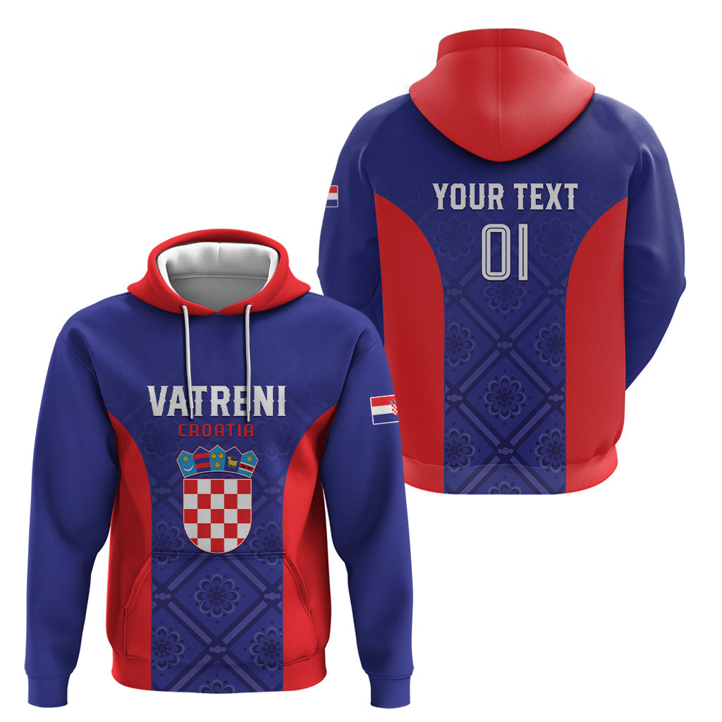 Personalized Croatia 2024 Football Hoodie Hrvatska Vatreni LT01