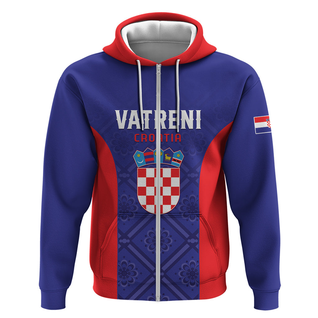 Personalized Croatia 2024 Football Hoodie Hrvatska Vatreni LT01