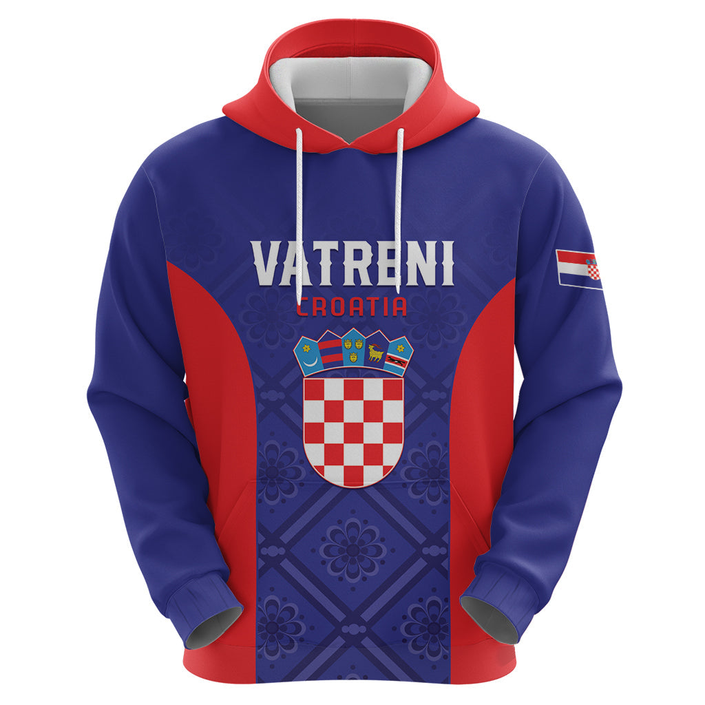 Personalized Croatia 2024 Football Hoodie Hrvatska Vatreni LT01