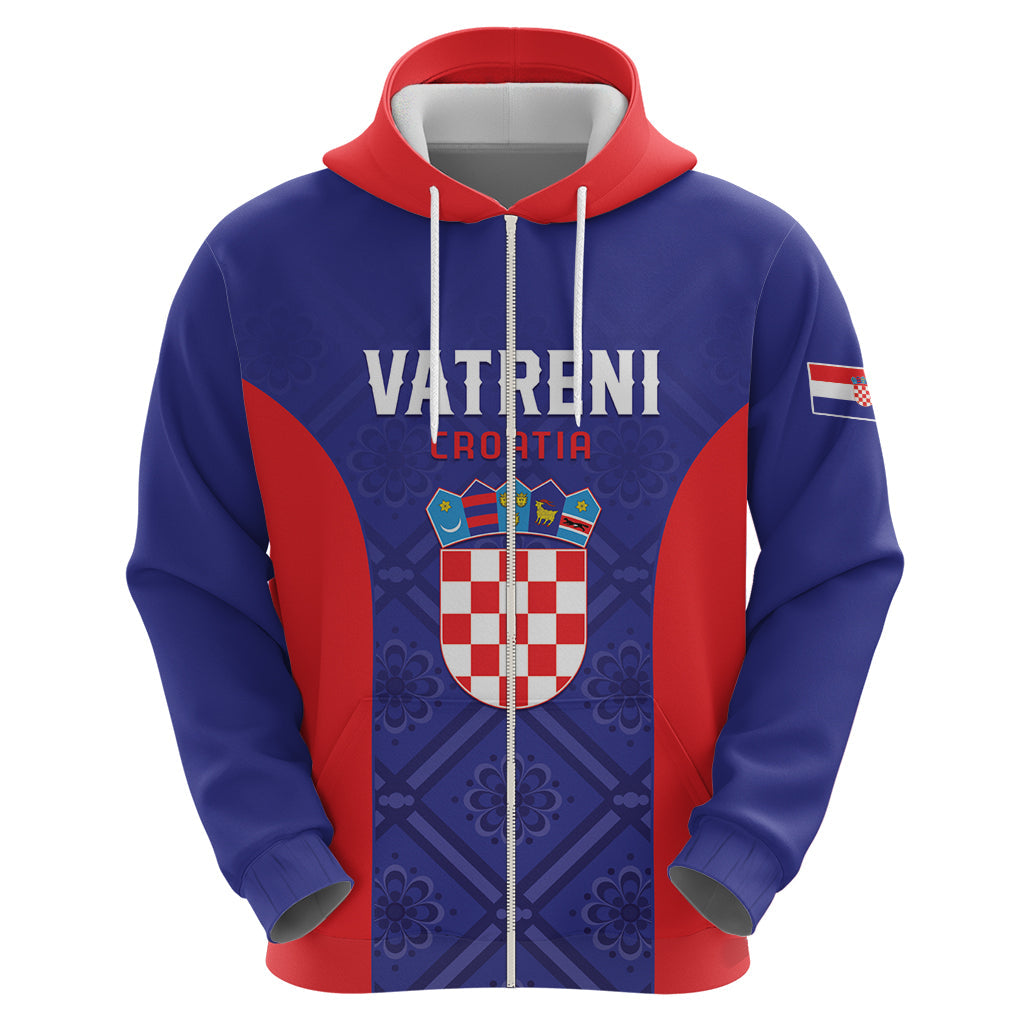 Personalized Croatia 2024 Football Hoodie Hrvatska Vatreni LT01