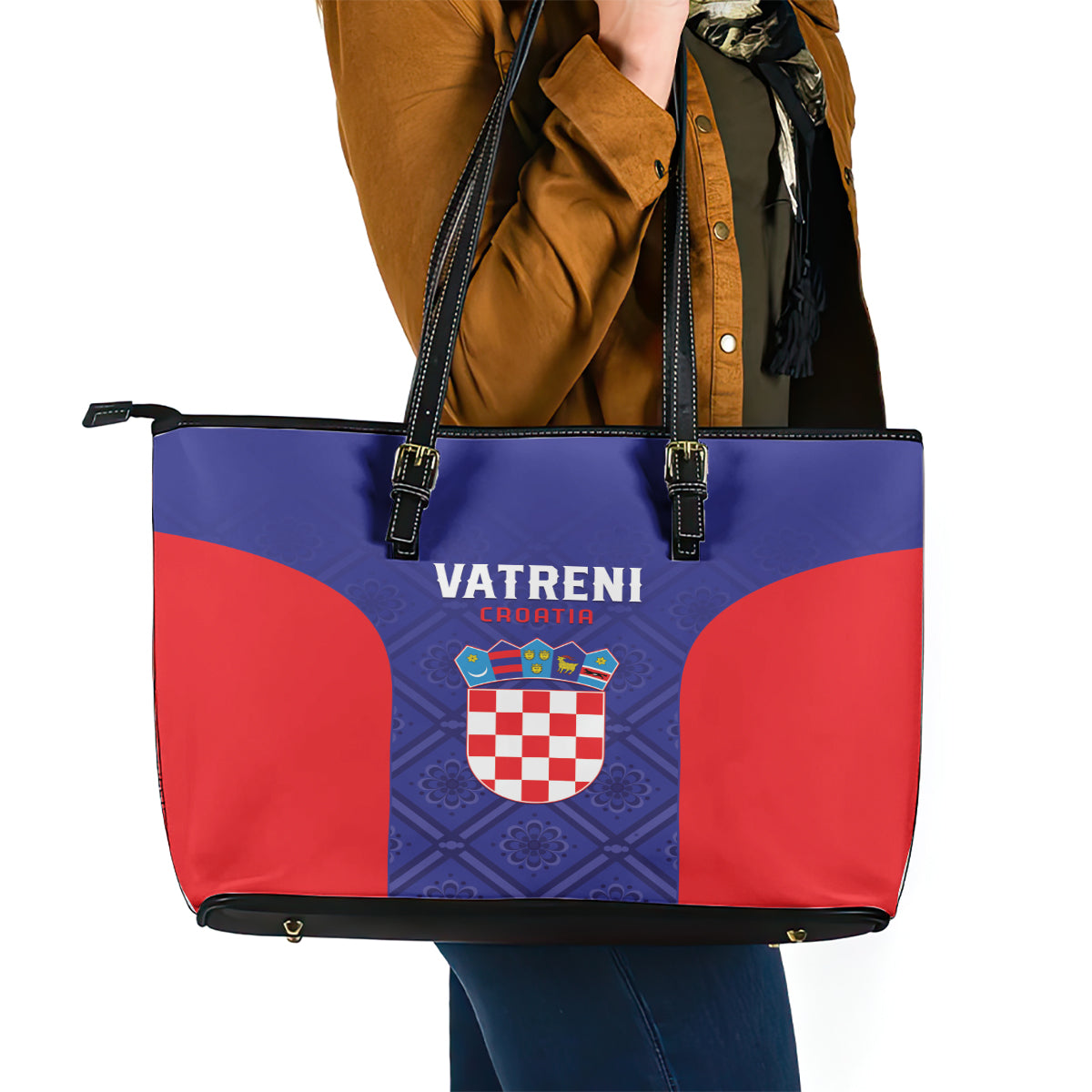 Croatia 2024 Football Leather Tote Bag Hrvatska Vatreni LT01