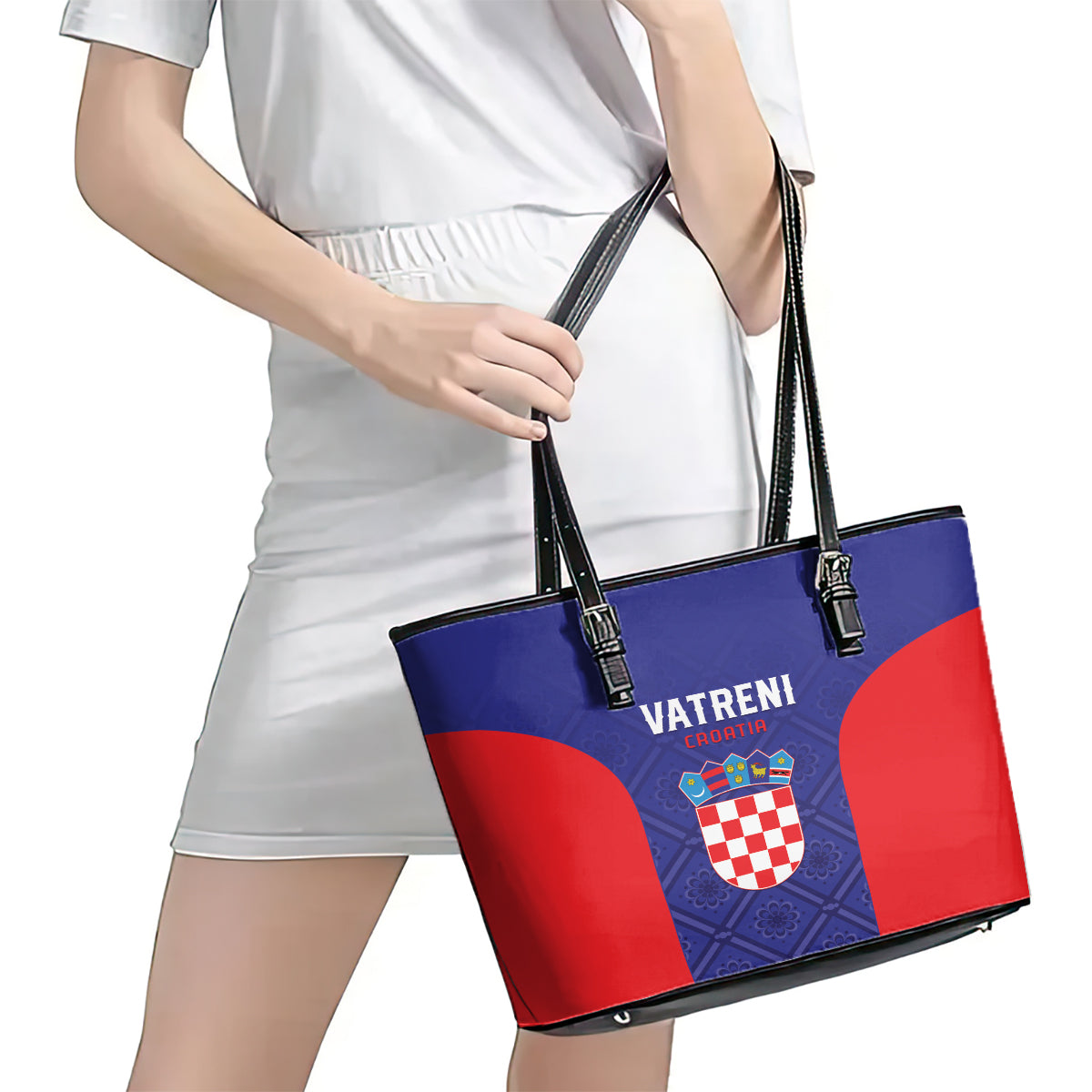 Croatia 2024 Football Leather Tote Bag Hrvatska Vatreni LT01
