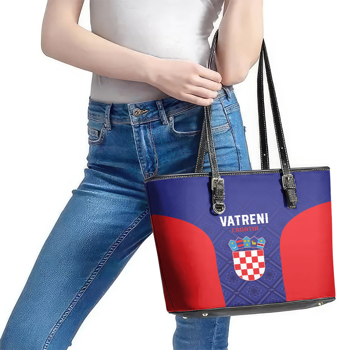 Croatia 2024 Football Leather Tote Bag Hrvatska Vatreni LT01