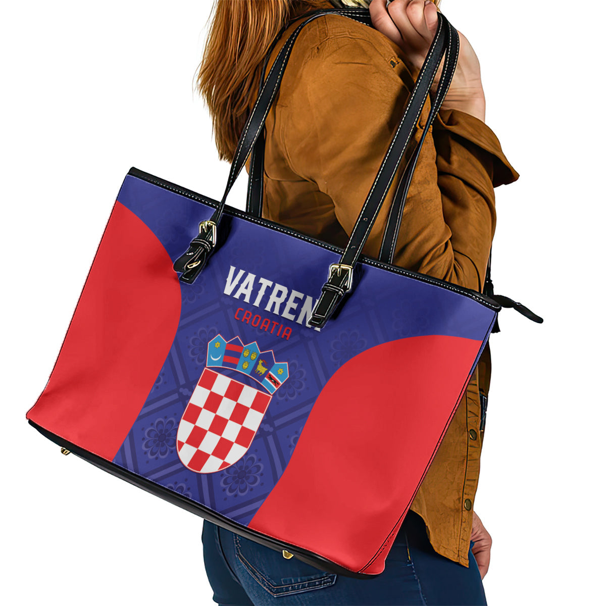 Croatia 2024 Football Leather Tote Bag Hrvatska Vatreni LT01