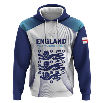 Personalized England 2024 Football Hoodie Come On The Three Lions LT01