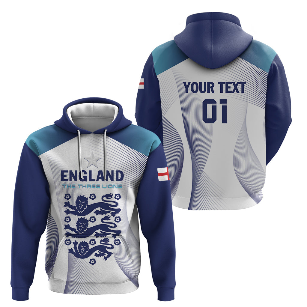 Personalized England 2024 Football Hoodie Come On The Three Lions LT01