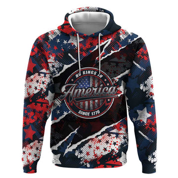 No Kings In America Since 1776 Hoodie Grunge Style LT01