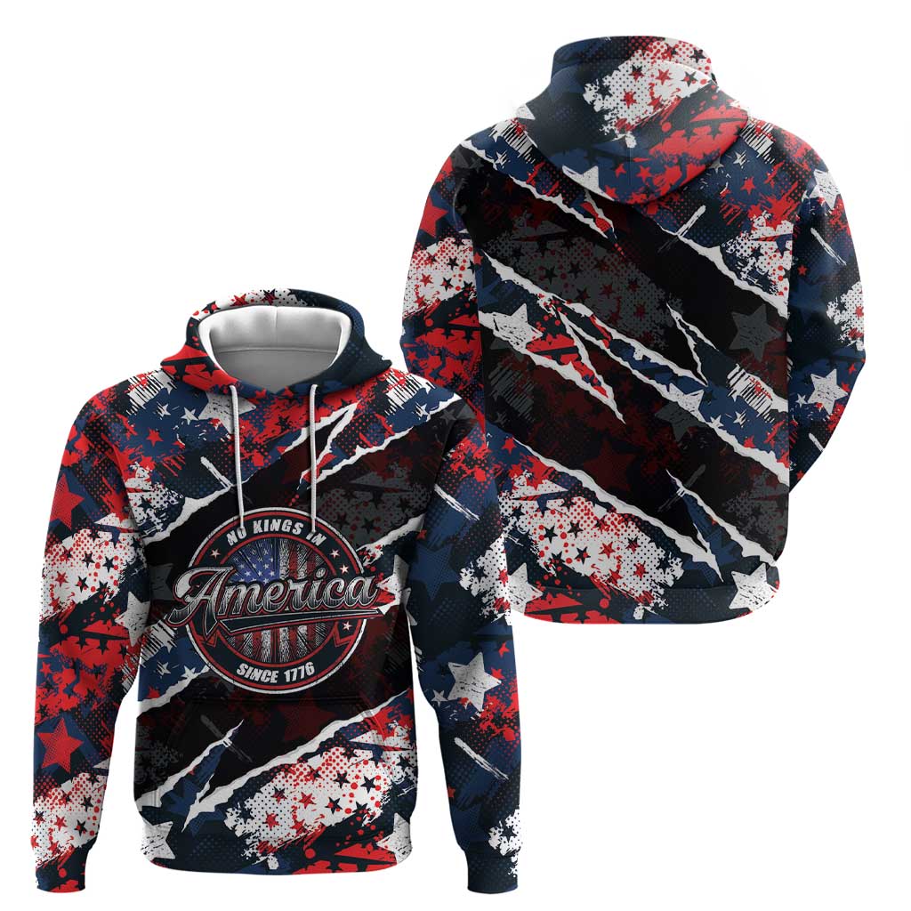 No Kings In America Since 1776 Hoodie Grunge Style LT01