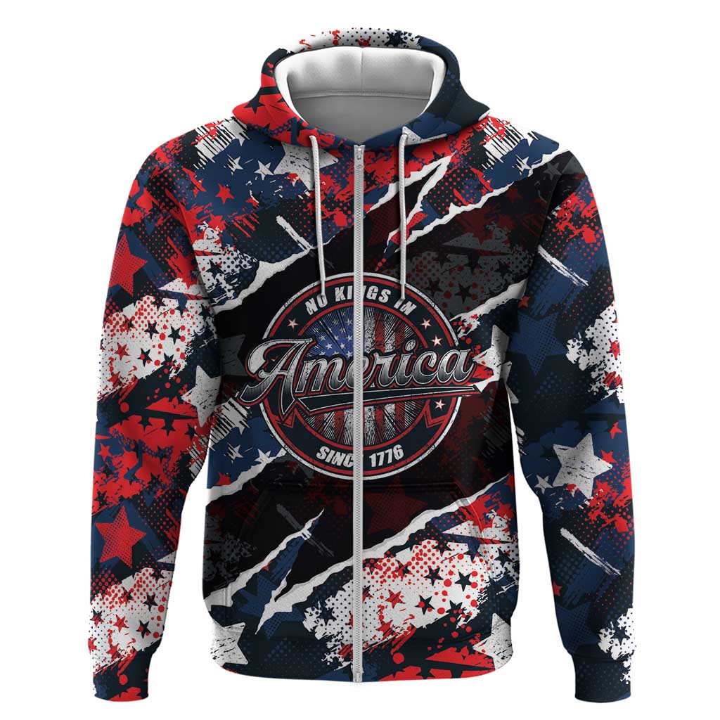 No Kings In America Since 1776 Hoodie Grunge Style LT01