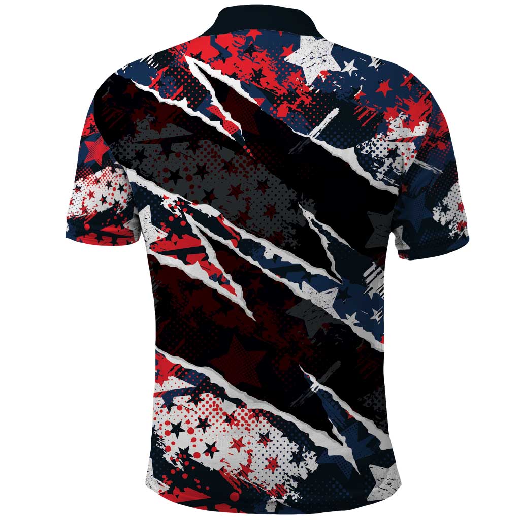 No Kings In America Since 1776 Polo Shirt Grunge Style LT01
