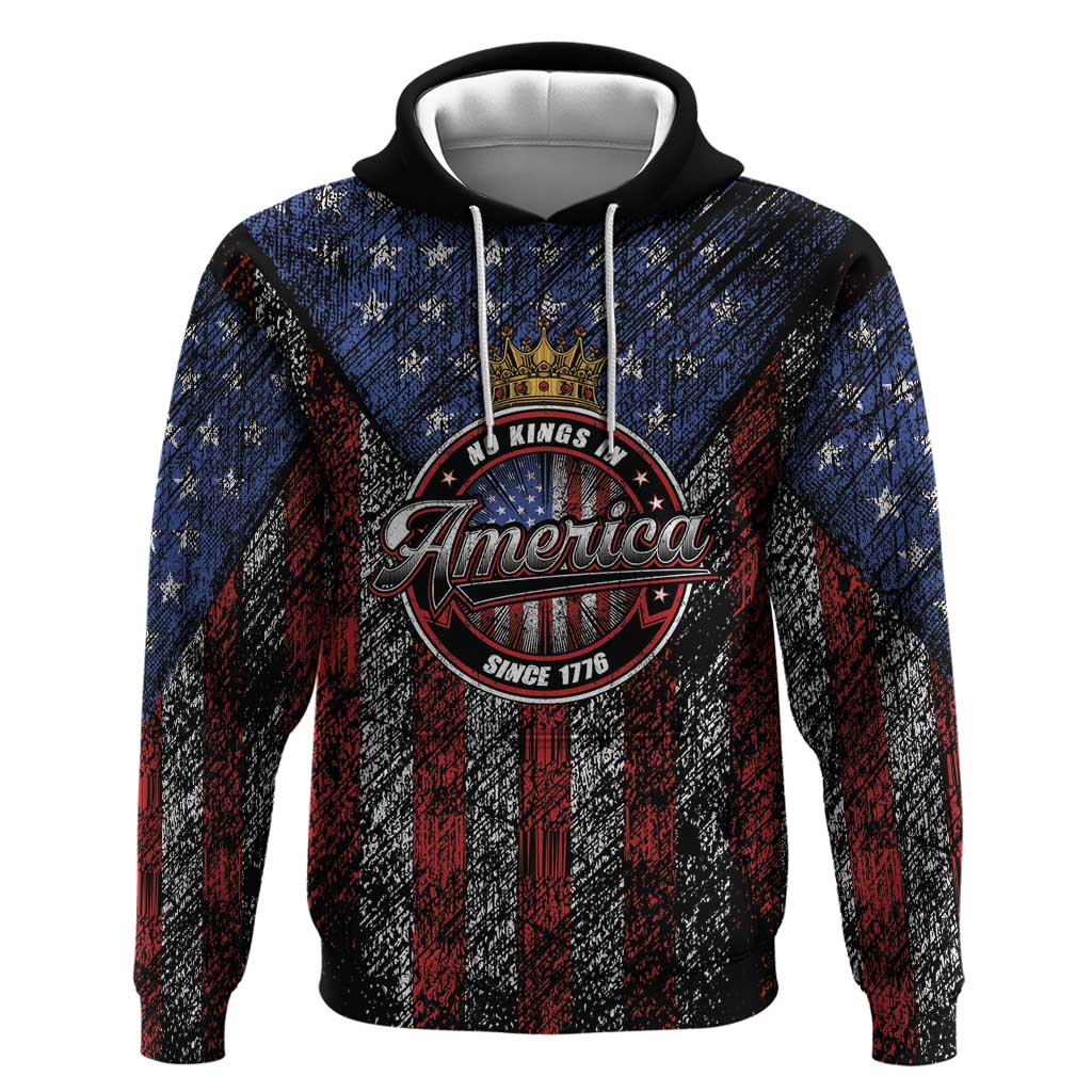 No Kings In America Since 1777 Hoodie Retro Vibe LT01