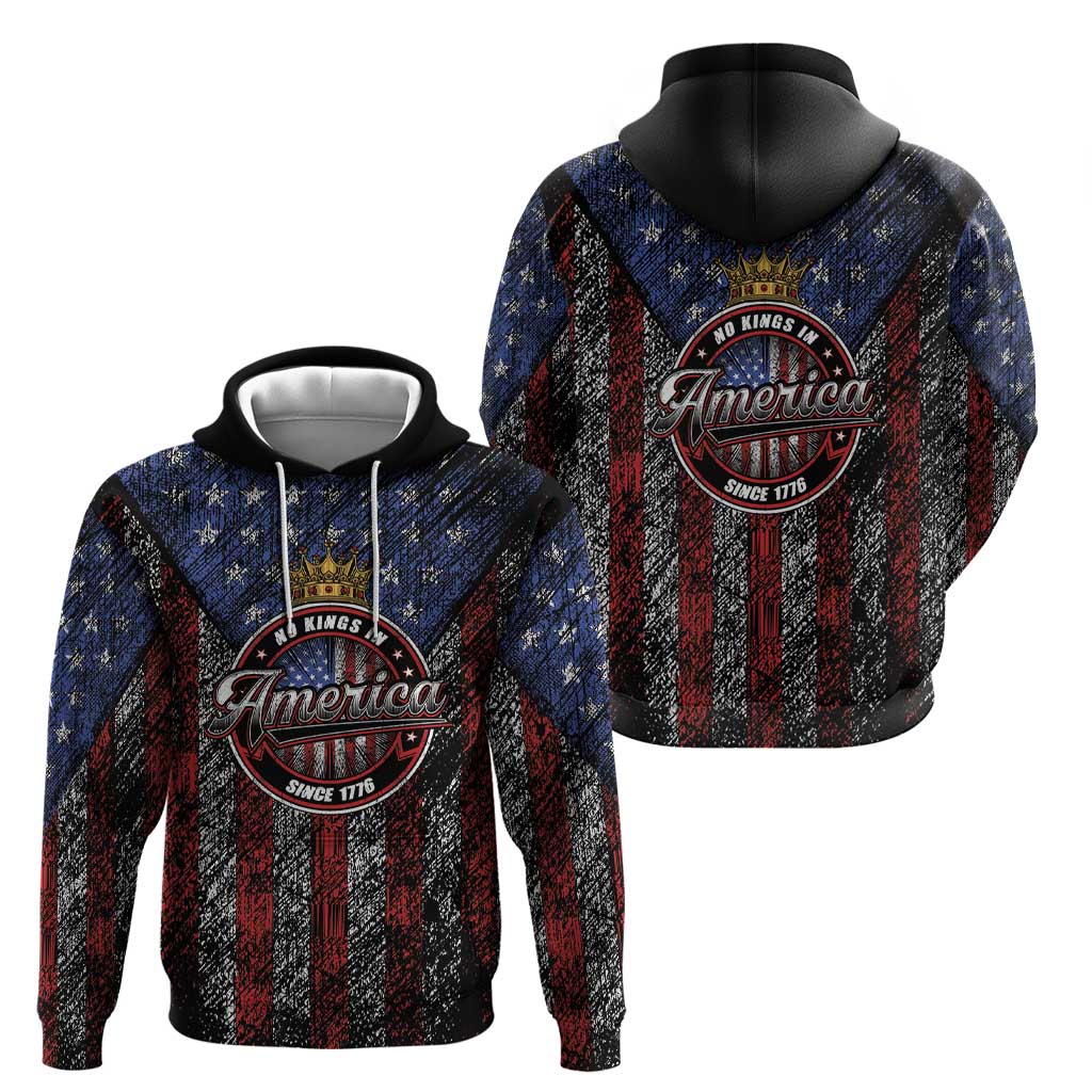 No Kings In America Since 1777 Hoodie Retro Vibe LT01