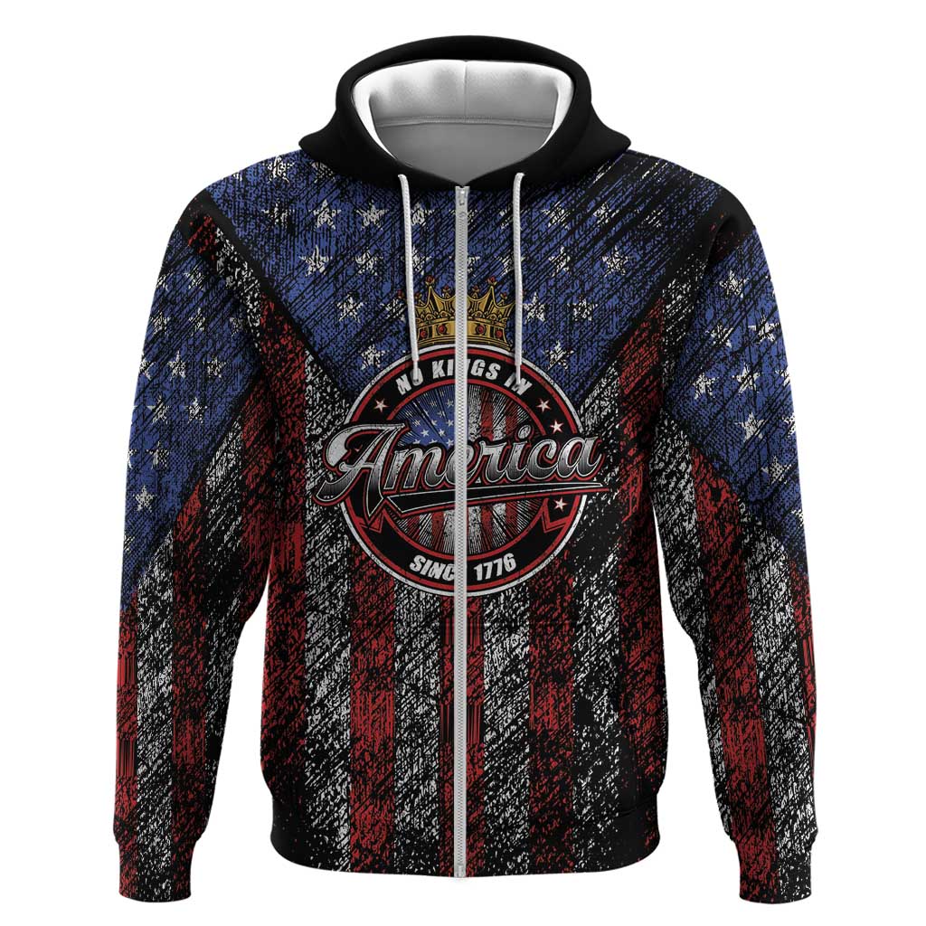 No Kings In America Since 1777 Hoodie Retro Vibe LT01