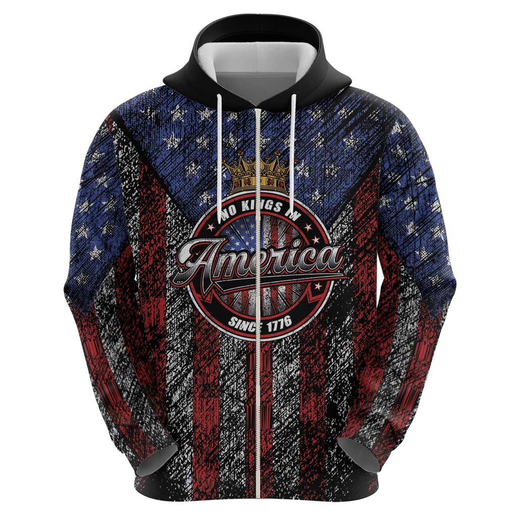 No Kings In America Since 1777 Hoodie Retro Vibe LT01