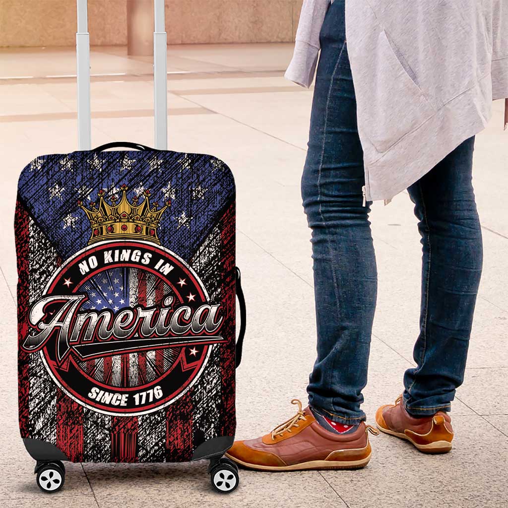 No Kings In America Since 1777 Luggage Cover Retro Vibe LT01