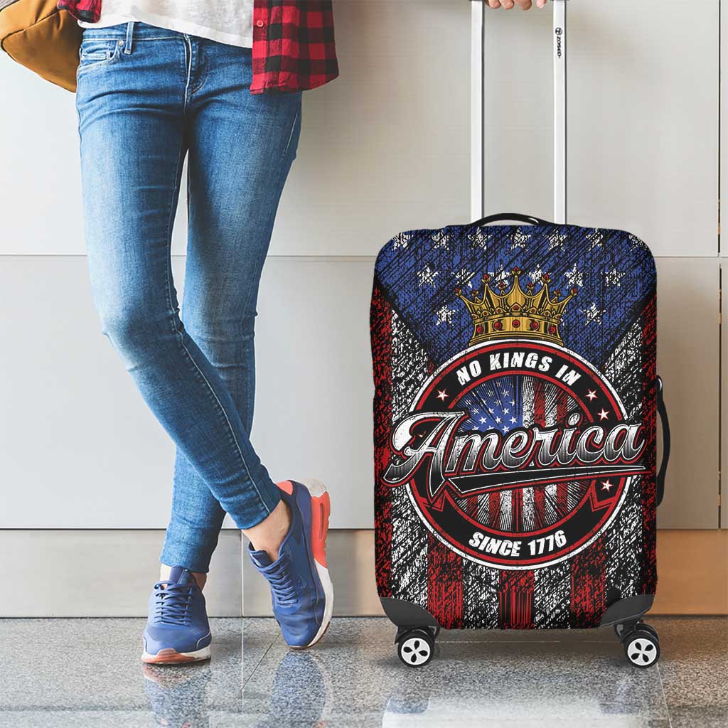No Kings In America Since 1777 Luggage Cover Retro Vibe LT01