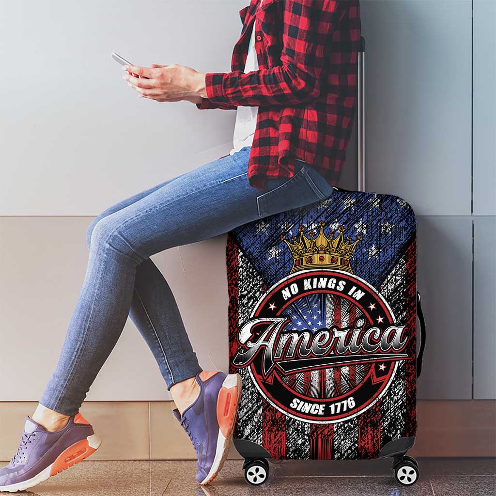 No Kings In America Since 1777 Luggage Cover Retro Vibe LT01