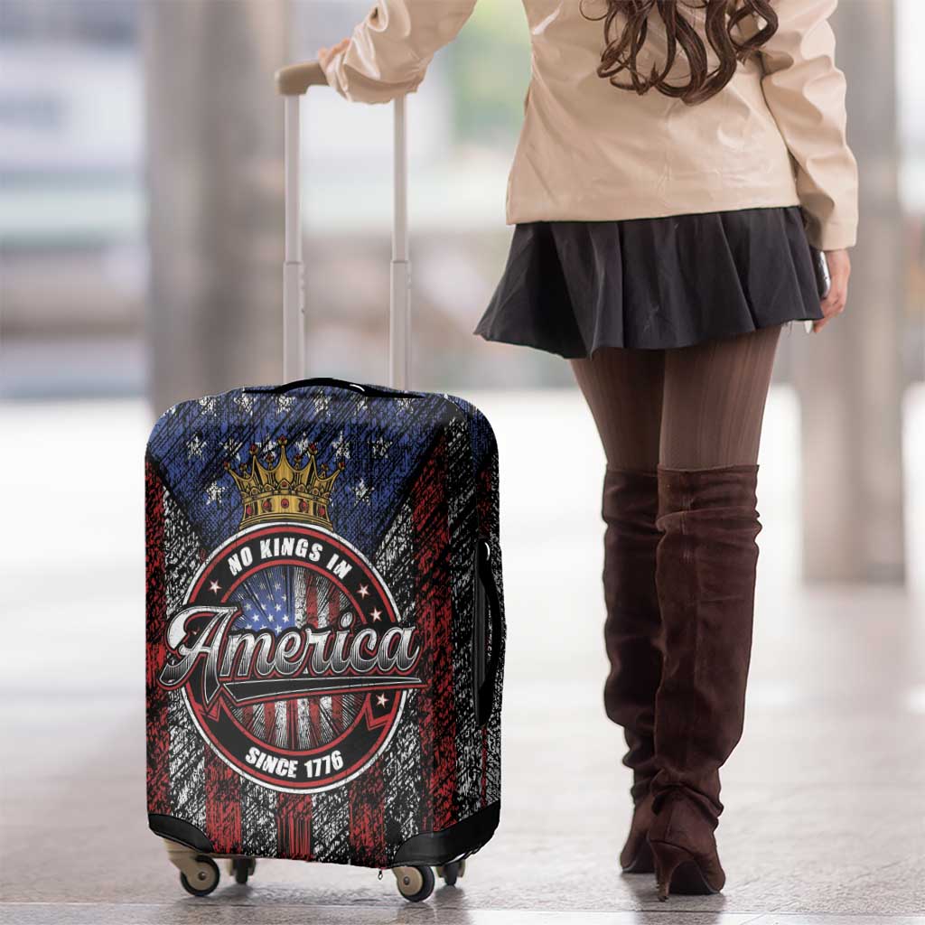 No Kings In America Since 1777 Luggage Cover Retro Vibe LT01