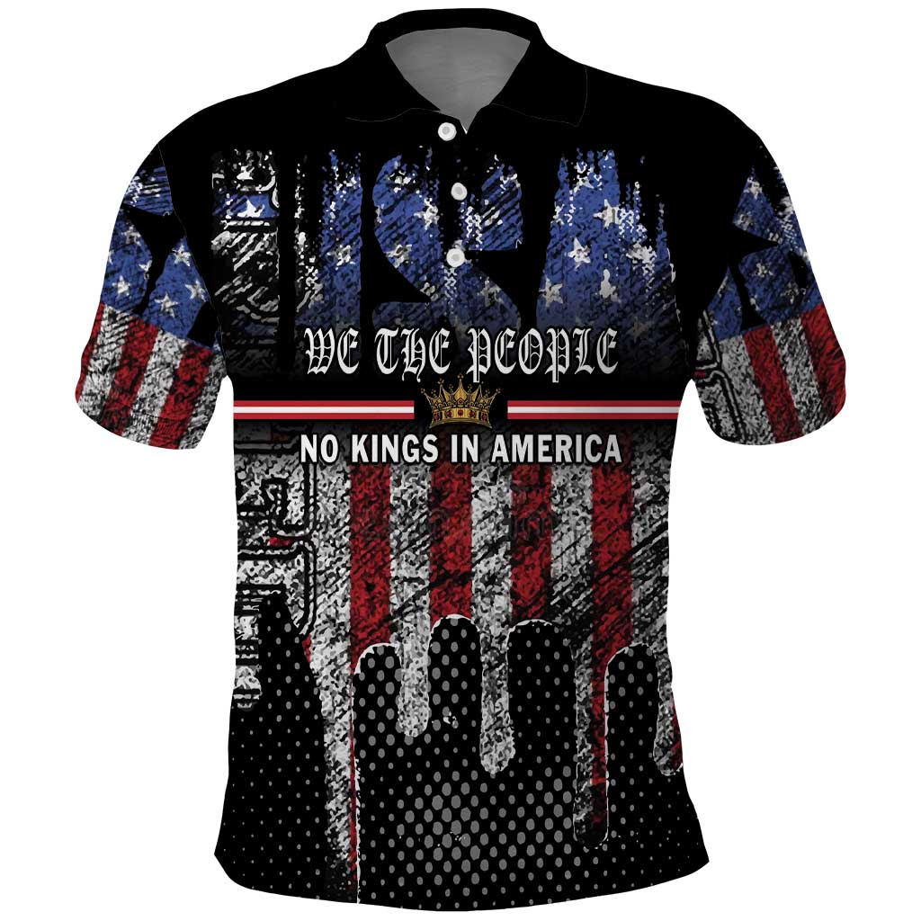 We The People Polo Shirt No Kings In America Since 1776 LT01