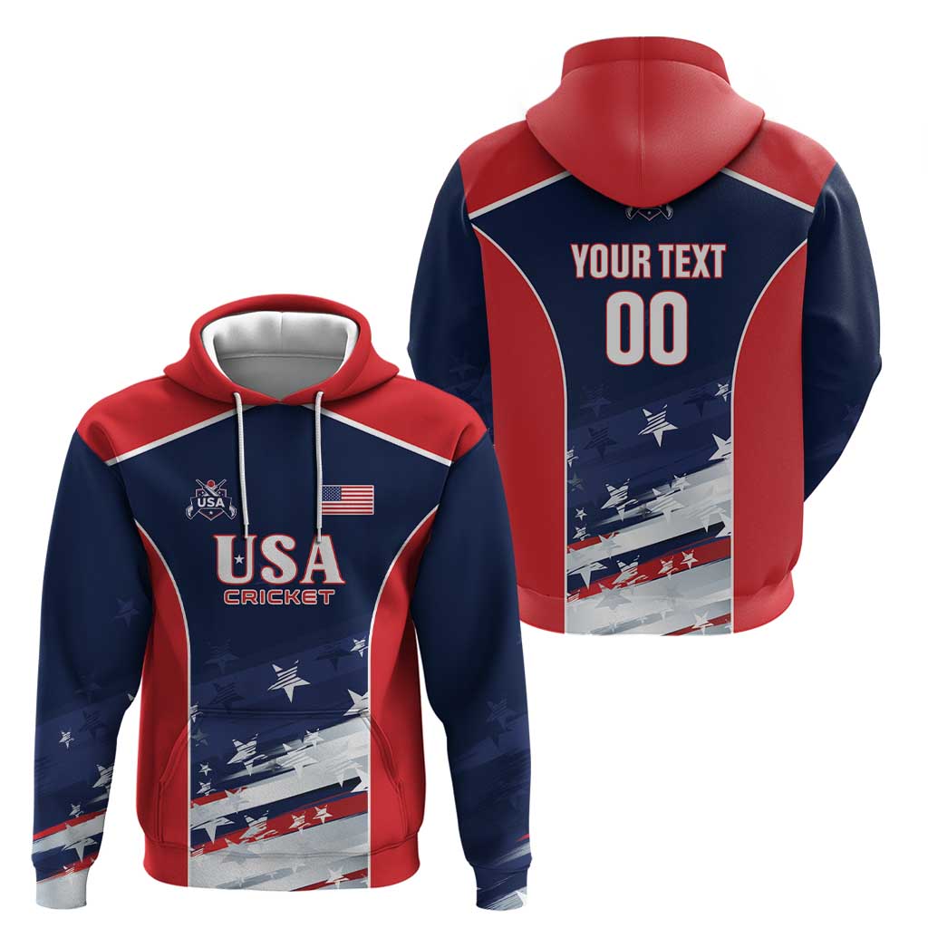 Custom USA Cricket Hoodie US Team Play Bold Play Proud LT01