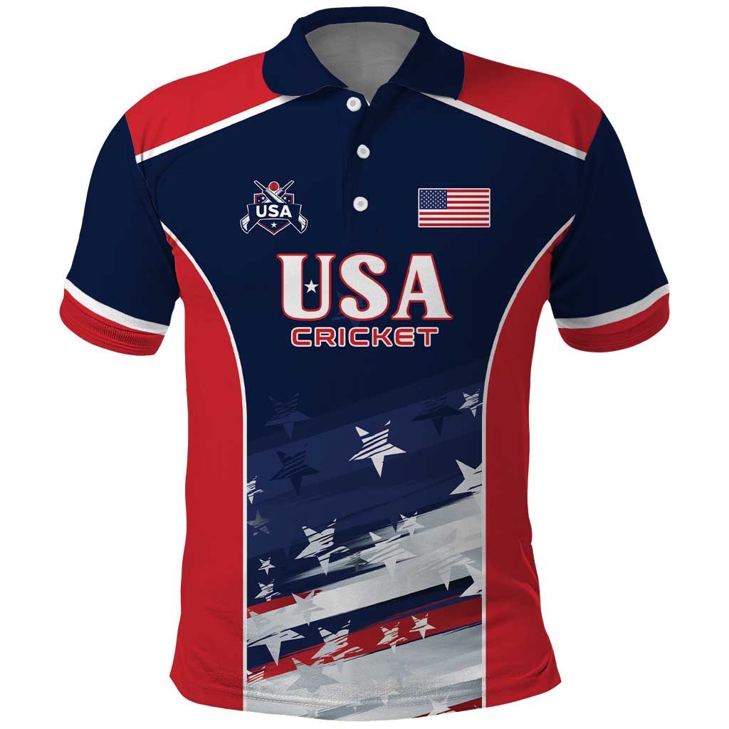 Custom USA Cricket Polo Shirt US Team Play Bold Play Proud LT01