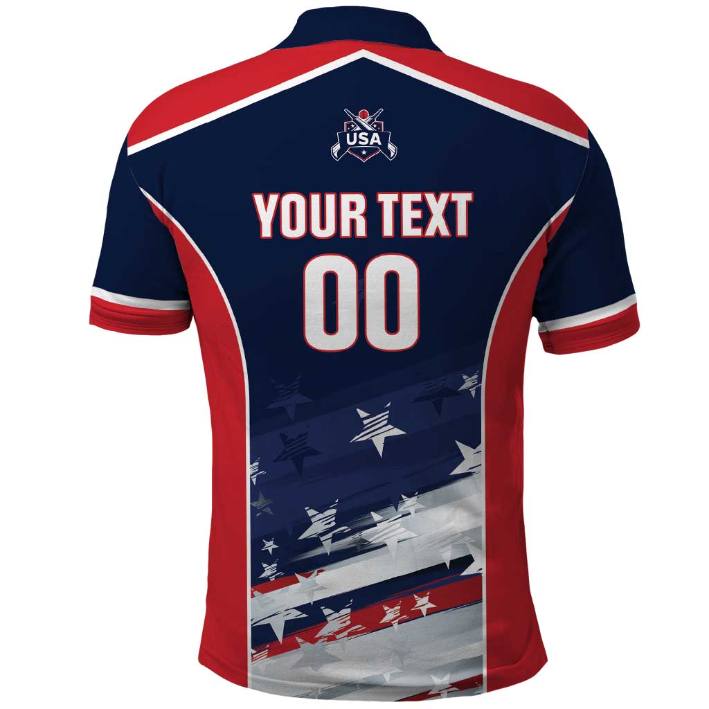 Custom USA Cricket Polo Shirt US Team Play Bold Play Proud LT01