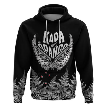 Custom New Zealand Rugby Hoodie NZ Opango Forever Silver Fern Heart LT01