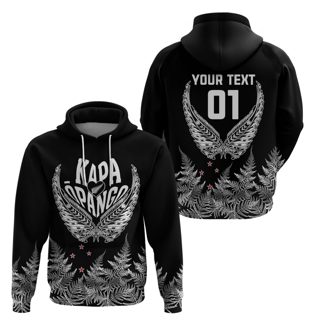 Custom New Zealand Rugby Hoodie NZ Opango Forever Silver Fern Heart LT01