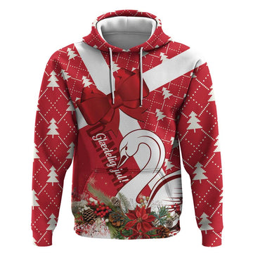Denmark Christmas Hoodie Coquette Bow With Swan LT01